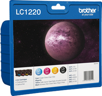 Brother Original LC-1220 Ink Cartridge Quad Pack (Black,Cyan,Magenta,Yellow)